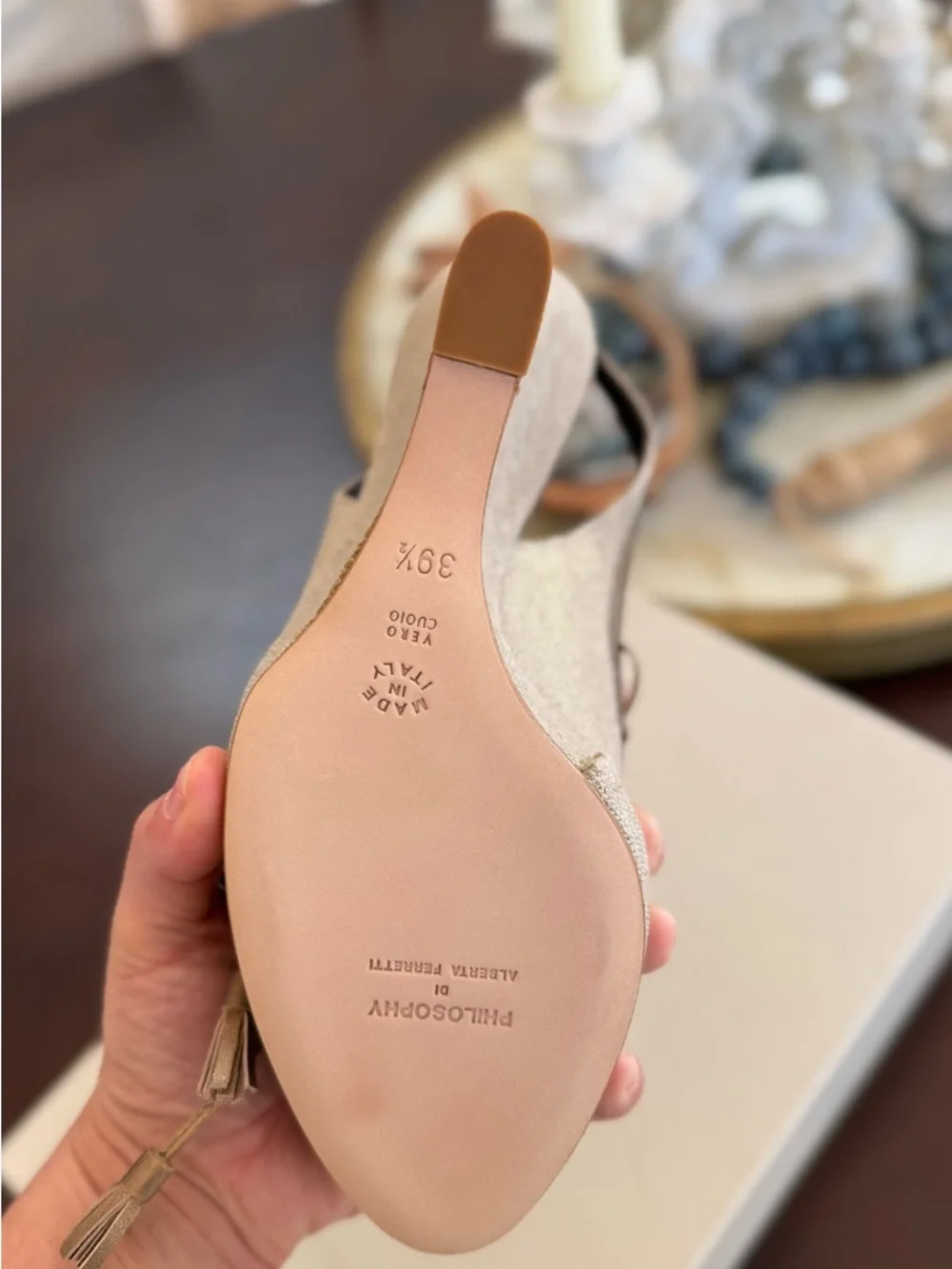 Philosophy di Alberta Ferretti metallic taupe